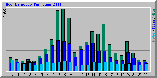 Hourly usage for June 2018
