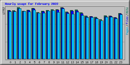 Hourly usage for February 2022