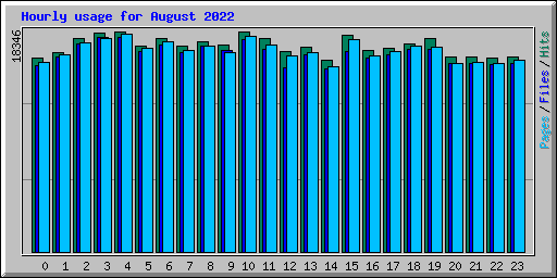 Hourly usage for August 2022