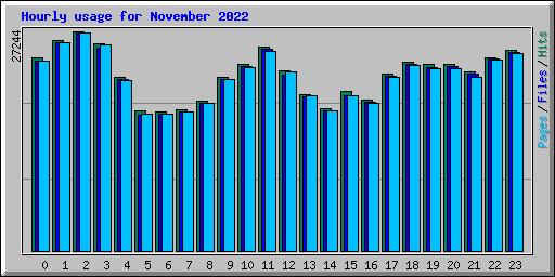 Hourly usage for November 2022