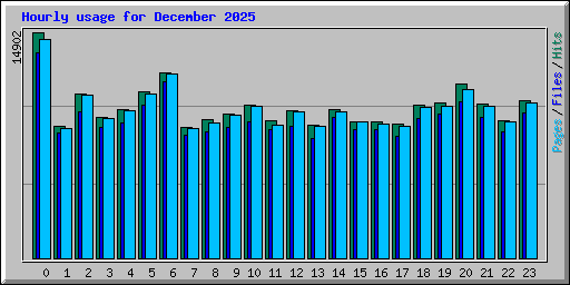 Hourly usage for December 2025