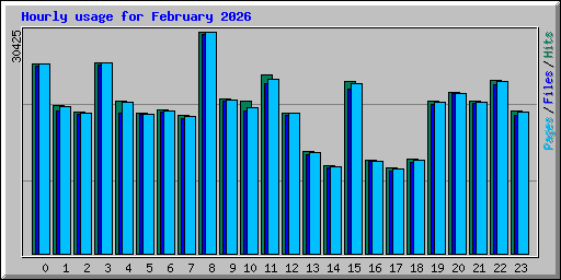 Hourly usage for February 2026