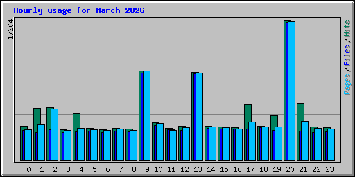Hourly usage for March 2026