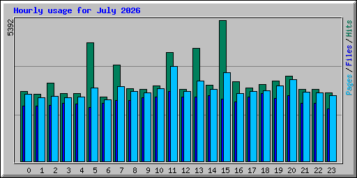 Hourly usage for July 2026
